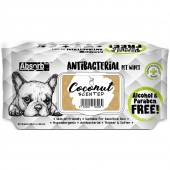 Absorb Plus Antibacterial Pet Wipes - Coconut